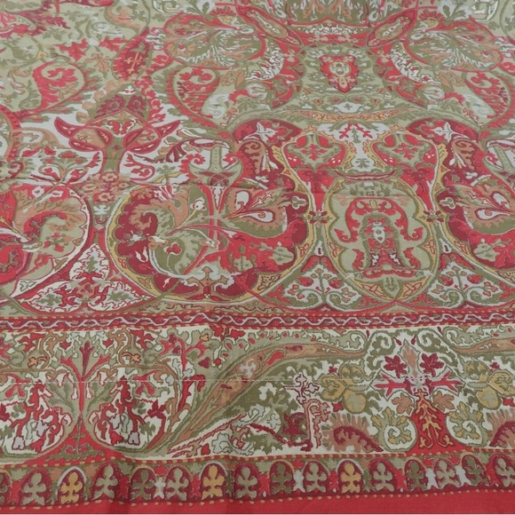 Vintage Ralph Lauren Randolph Galahad Paisley cotton sateen king flat sheet. - Picture 3 of 4